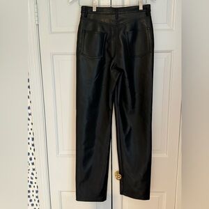 Wilfred Melina Black Faux Leather Straight-Leg Pants